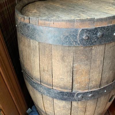LOT 31R:  Antique Wooden Barrel w/ Primitive Antique Barrel Tap