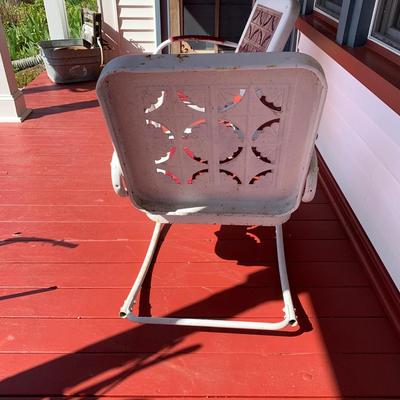 LOT 34R:  Vintage Antique Metal Lawn Chairs