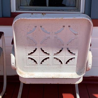 LOT 34R:  Vintage Antique Metal Lawn Chairs