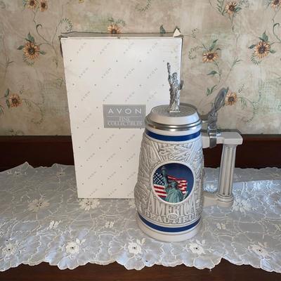 LOT 40R: Collectible Avon Steins w/Original Boxes:  America The Beautiful & Others