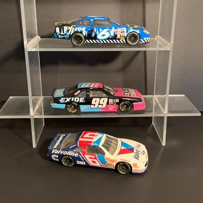 LOT 47R: Jeff Burton #99 Action Series Collectible, Team Caliber Series #6 Forde Batman Begins & Mark Martin #6 Valvoline Revell Die-Cast...