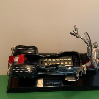 LOT:61G: Harley Davidson & Motorcycle Collectibles Including  Telemania Touchtone Telephone