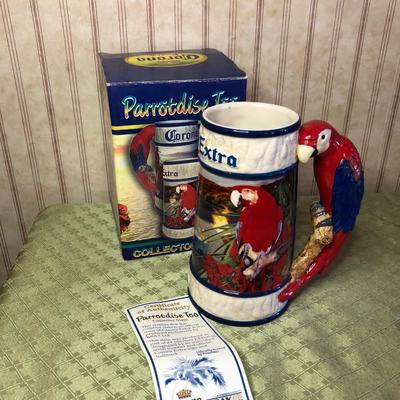 LOT 74M: Ford Promotional Drink Bucket w/ Accessories, Parrotdise Too Corona Extra Collector Stein & More