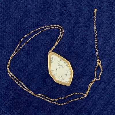 White stone necklace