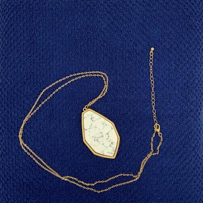 White stone necklace