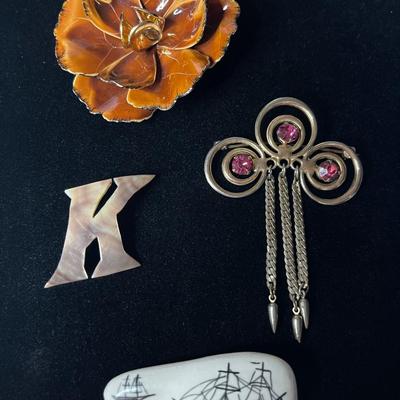 Bunches of brooches vintage