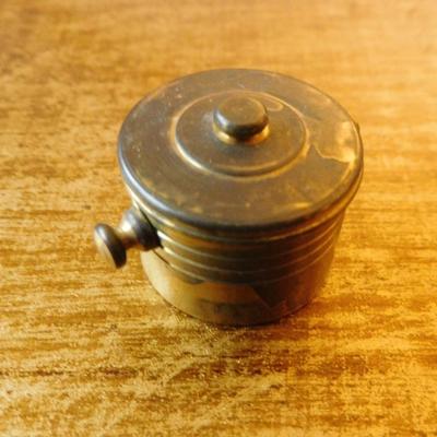 Vintage brass dollhouse cooking pot