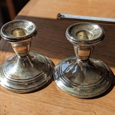 Vintage Sterling Candlestick Holders