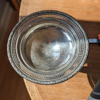 Gorgeous Sterling Nut Bowl/Compost Dish and Spoon