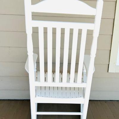 PAIR Of Wooden Rocking Chairs with Pillows