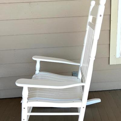 PAIR Of Wooden Rocking Chairs with Pillows