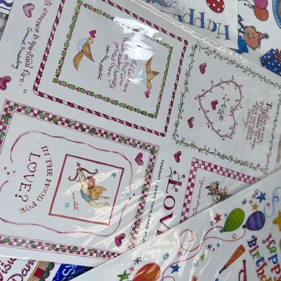 Large file full of Scrap booking paper craft stickers and decorative paper