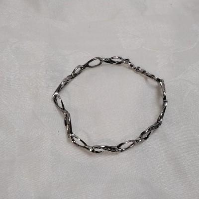Gorgeous Vintage Diamond Eternity 925 7" Bracelet