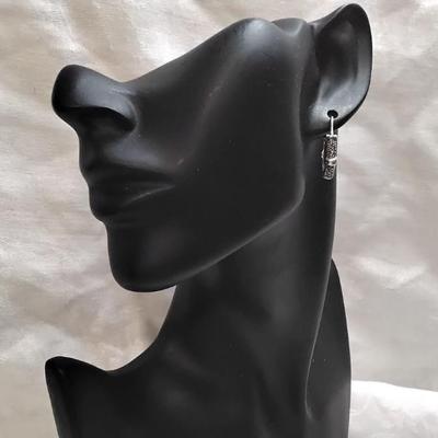 Stunning Marcasite 925 Hoop Earrings