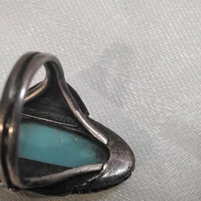 Beautiful Substantial Turquoise Ring Size 6