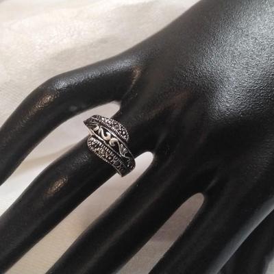 One Of A Kind Marcasite 925 Ring Size 6.5