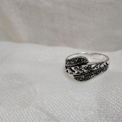 One Of A Kind Marcasite 925 Ring Size 6.5