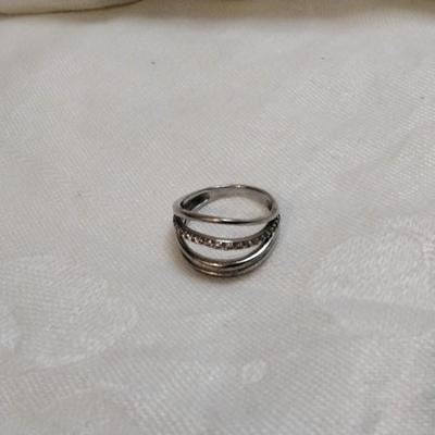 Unique Diamond 925 Ring Size 7
