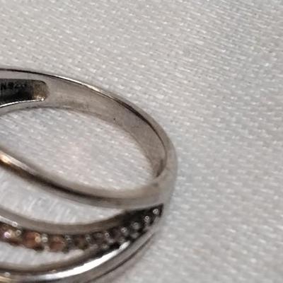Unique Diamond 925 Ring Size 7