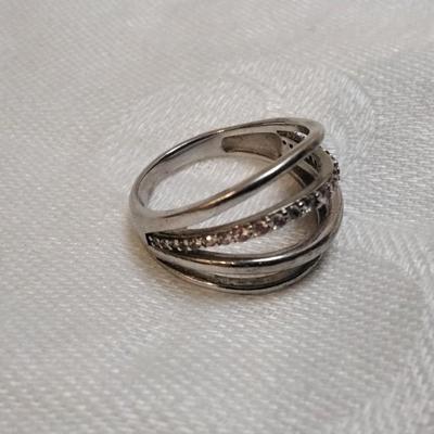Unique Diamond 925 Ring Size 7