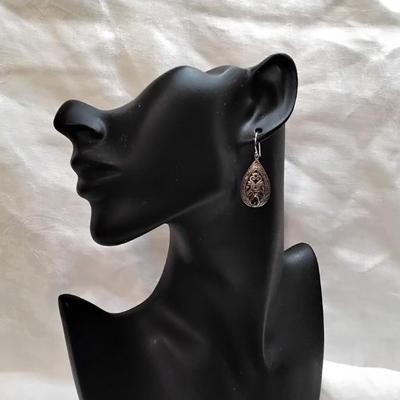 Antique Amazing Mystic Topaz 925 Earrings