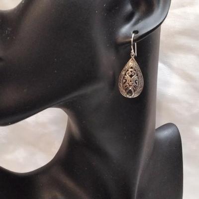 Antique Amazing Mystic Topaz 925 Earrings