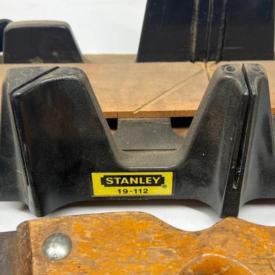 Wood Saw & Stanley Miter Box with Saw