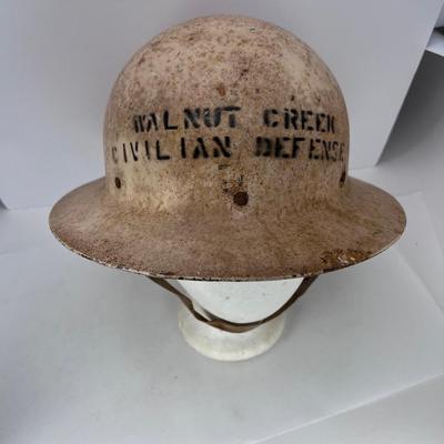 Original U.S. Government Property WWII Walnut Creek Ca Civil Defense Helmet
