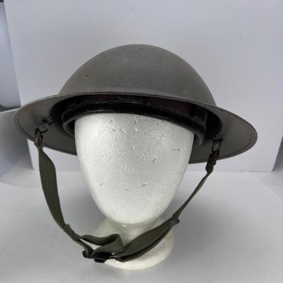 Original British mark 1 Brodie Military M1 Steel Helmet marked 1956