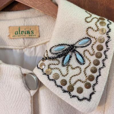 Incredible Alvin's (Lexington, Ma) Embroidered Wool Coat (M)