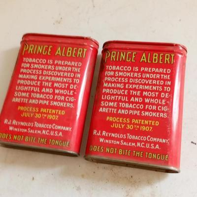 LOT 184   TWO OLD TOBACCO TINS