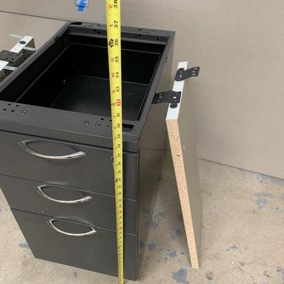 #34 Corner Desk Pieces With Filing Cabinet