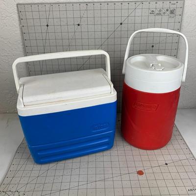 #88 Igloo Cooler and Coleman Water Jug