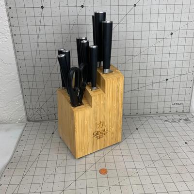 #99 Ginsu Japanese Steel Knives and Knife Block