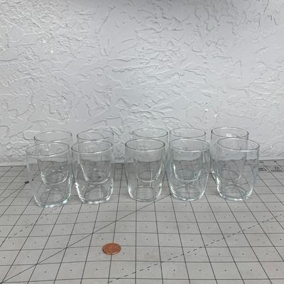 #117 10 Small Juice Glasses