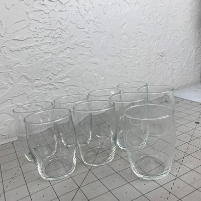 #118 9 Small Juice Glasses