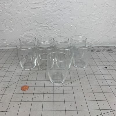 #118 9 Small Juice Glasses