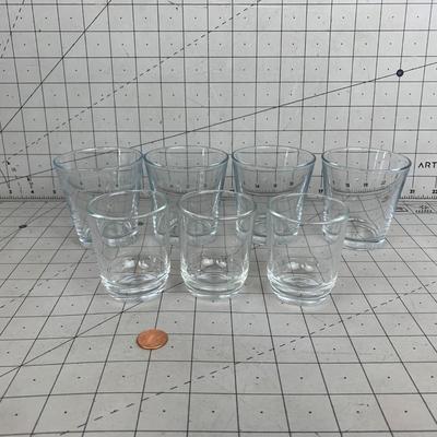 #119 7 Juice Glasses