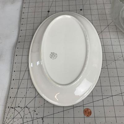 #121 Wallace China Plate and Glass Bowl