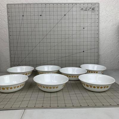 #140 Corelle Gold Butterfly Bowls