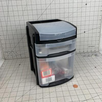 #149 Organizing Container With Nail Care Product