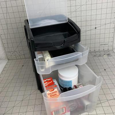 #149 Organizing Container With Nail Care Product