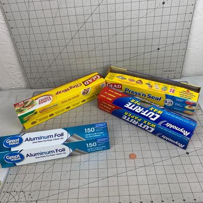 #170 Aluminum Foil, Glad Cling Wrap and Wax Paper