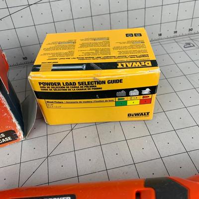 #219 30pc Hoby Knife Set, B&Decker Pivot Plus Drill Drive, DeWalt Nails and Extension Cord