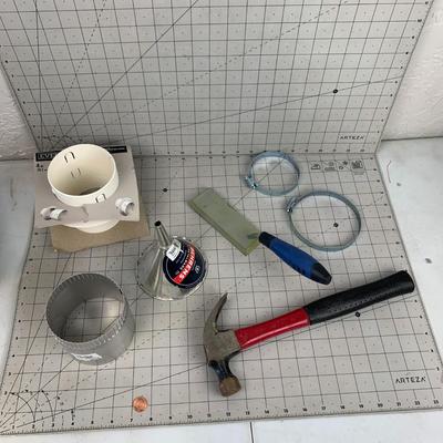 #223 Dryer Duct Connector, Metal Funnel, Hammer and More