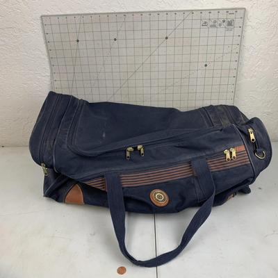 #282 Blue/Brown Duffle Bag
