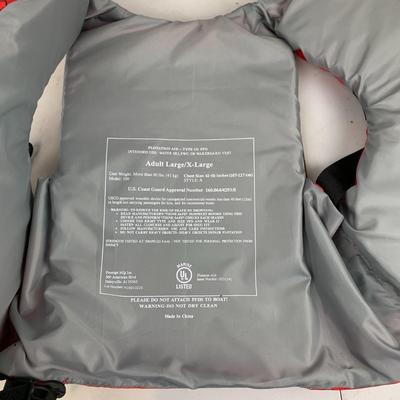 #293 Adult Large/X Large Red Life Jacket