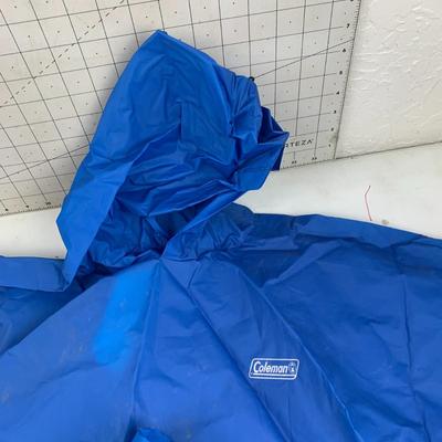 #296 Three Coleman Blue Rain Ponchos