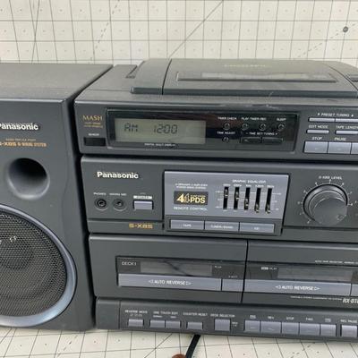 #310 Panasonic RX-DT680 VTG Portable AM/FM Radio CD Cassette Tape Player
