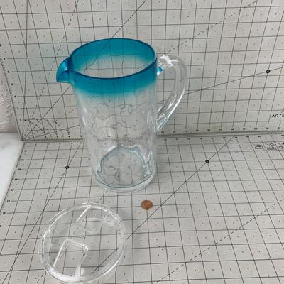 #311 Blue Glass Pitcher